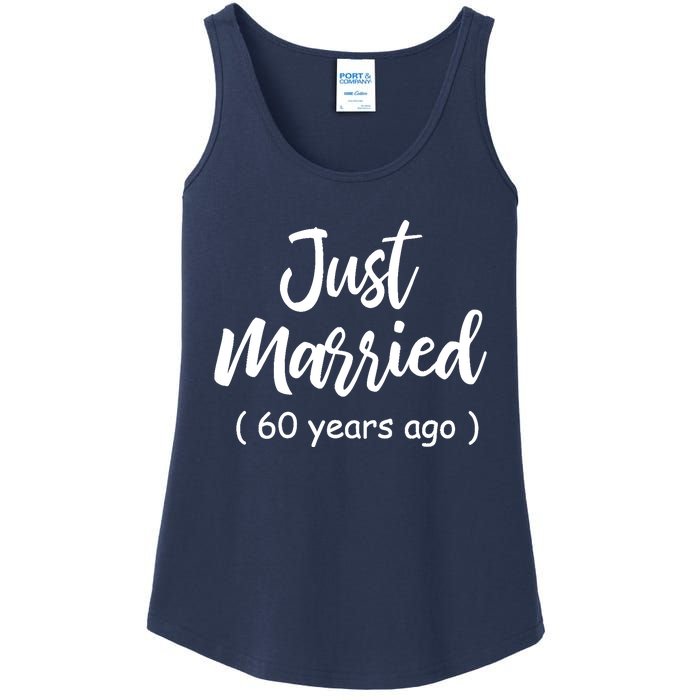 60th Wedding Anniversary Just Married 60 Years Ago Ladies Essential Tank