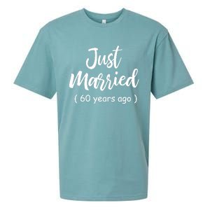 60th Wedding Anniversary Just Married 60 Years Ago Sueded Cloud Jersey T-Shirt