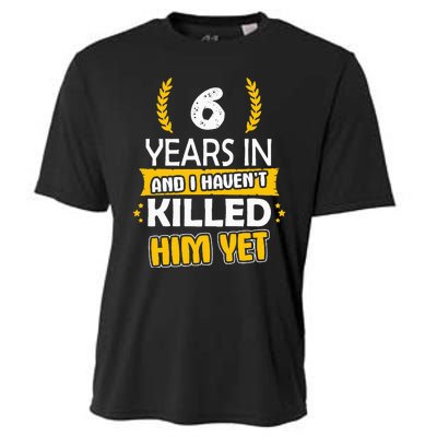 6 Years Anniversary 6th Year Anniversary Gift Idea For Her Cooling Performance Crew T-Shirt