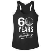 60 Years And Still Swinging Funny 60th Birthday Ladies PosiCharge Competitor Racerback Tank