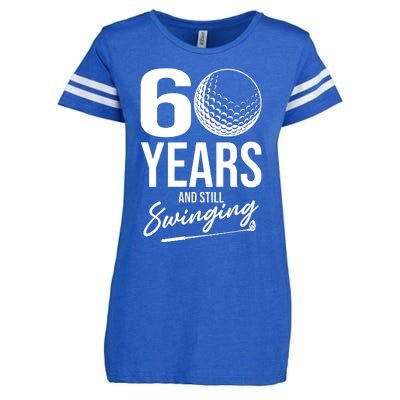 60 Years And Still Swinging Funny 60th Birthday Enza Ladies Jersey Football T-Shirt