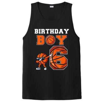 6 Year Basketball Birthday Boy 6th Birthday Party Basketball PosiCharge Competitor Tank