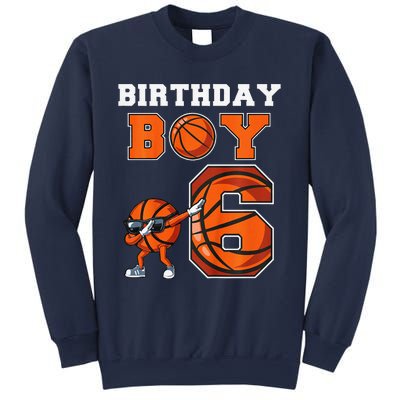 6 Year Basketball Birthday Boy 6th Birthday Party Basketball Sweatshirt