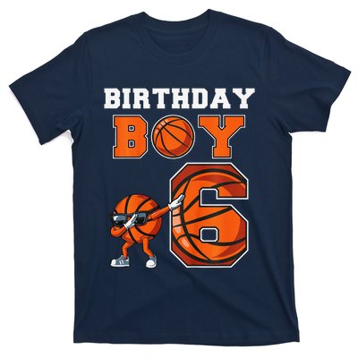 6 Year Basketball Birthday Boy 6th Birthday Party Basketball T-Shirt