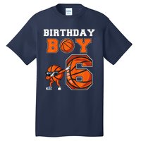 6 Year Basketball Birthday Boy 6th Birthday Party Basketball Tall T-Shirt