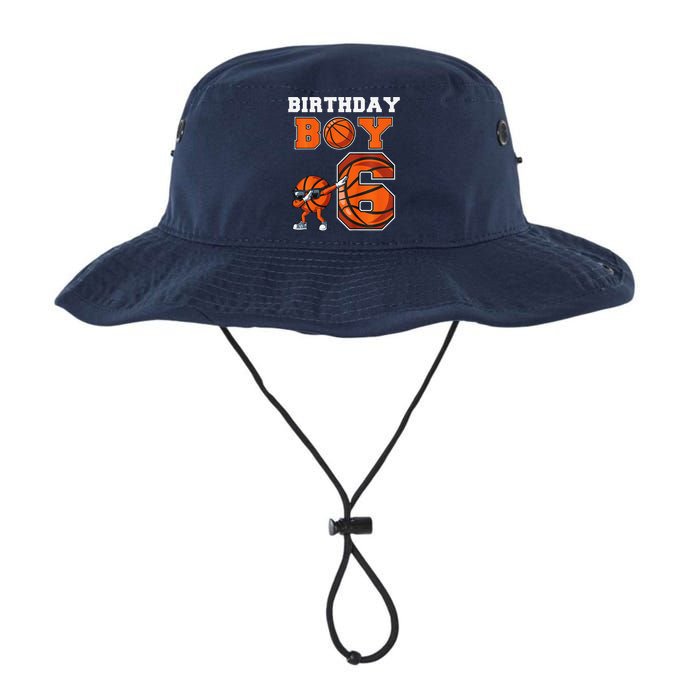 6 Year Basketball Birthday Boy 6th Birthday Party Basketball Legacy Cool Fit Booney Bucket Hat