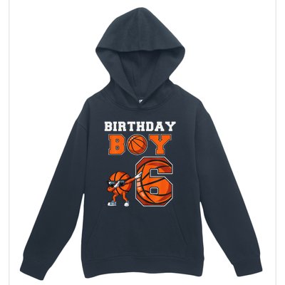 6 Year Basketball Birthday Boy 6th Birthday Party Basketball Urban Pullover Hoodie