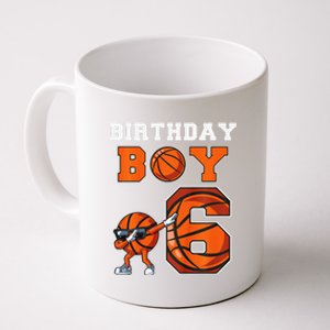 6 Year Basketball Birthday Boy 6th Birthday Party Basketball Coffee Mug