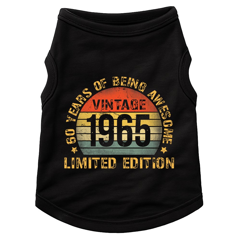 60 Year Birthday Decorations Gag 60yr 1965 60th Birthday Doggie Tank