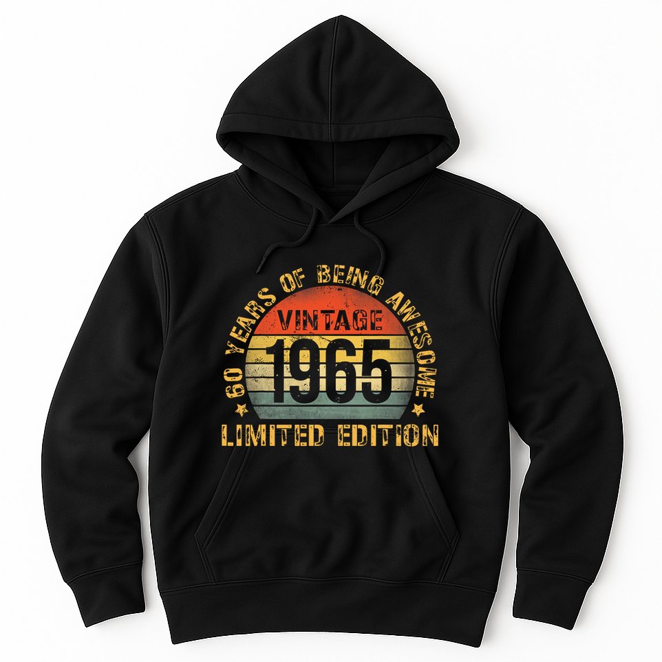 60 Year Birthday Decorations Gag 60yr 1965 60th Birthday Hoodie