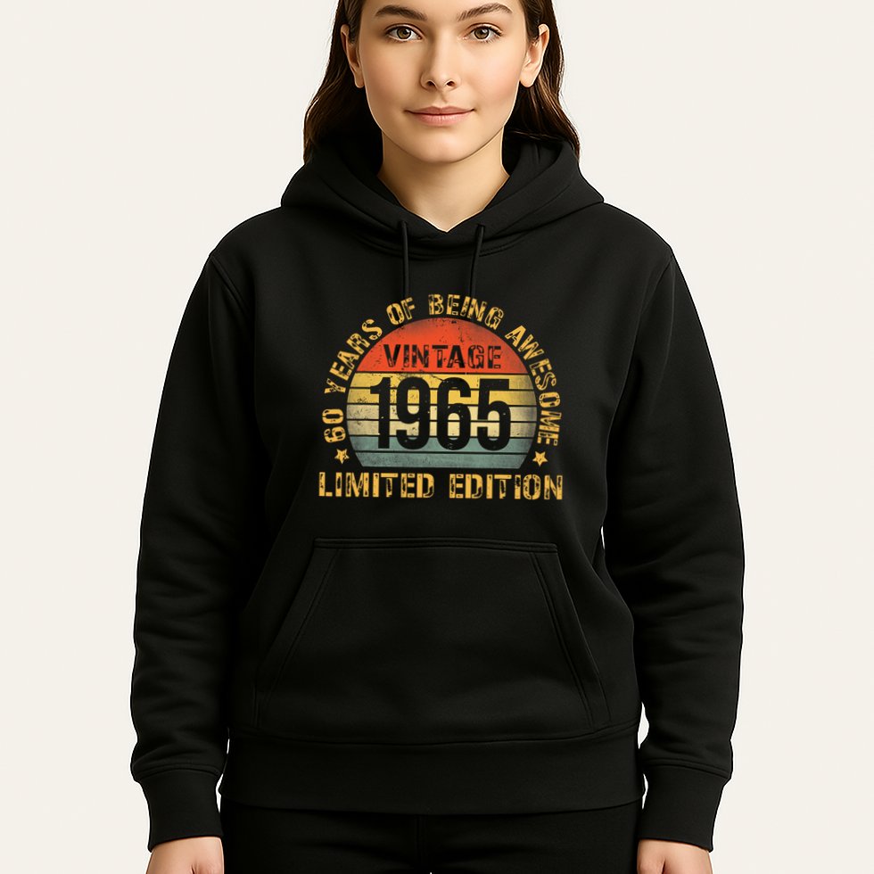 60 Year Birthday Decorations Gag 60yr 1965 60th Birthday Hoodie