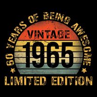 60 Year Birthday Decorations Gag 60yr 1965 60th Birthday Impact Tech Backpack
