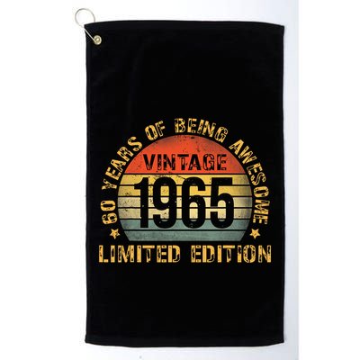 60 Year Birthday Decorations Gag 60yr 1965 60th Birthday Golf Towel