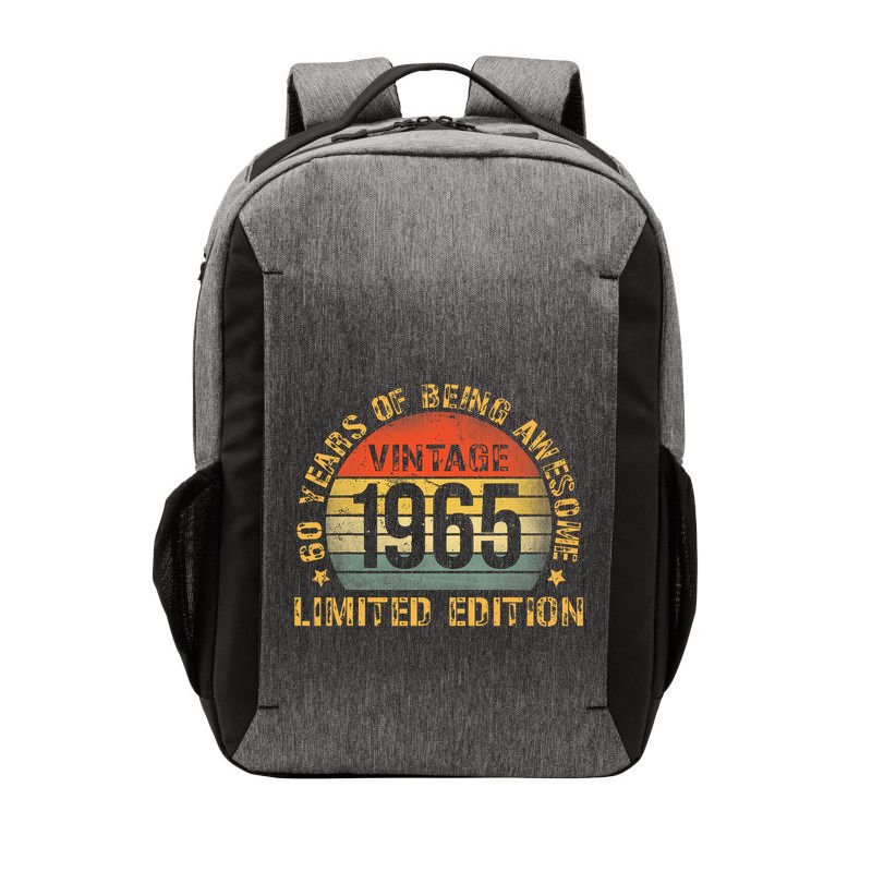 60 Year Birthday Decorations Gag 60yr 1965 60th Birthday Vector Backpack