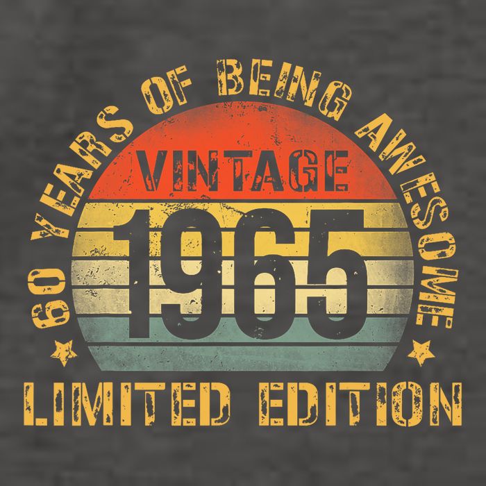 60 Year Birthday Decorations Gag 60yr 1965 60th Birthday Vector Backpack