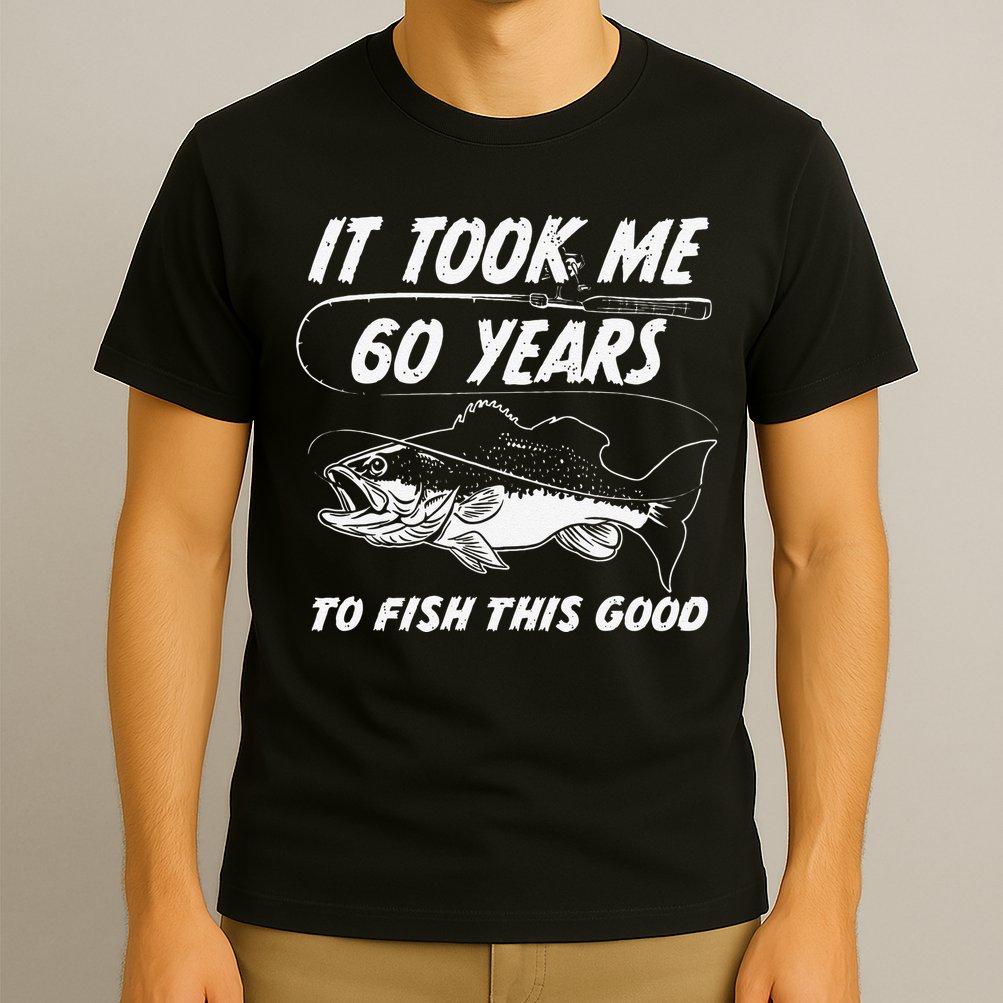 60 Year Old Birthday Fisherman Gifts 60th Fishing T-Shirt