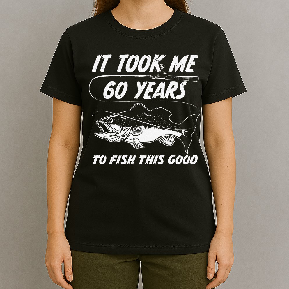 60 Year Old Birthday Fisherman Gifts 60th Fishing T-Shirt