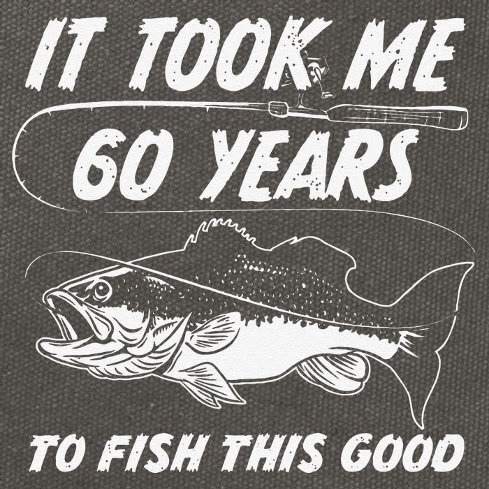 60 Year Old Birthday Fisherman Gifts 60th Fishing Cotton Canvas Backpack
