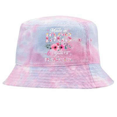 60 Year Old Made In 1963 Floral 60th Birthday Gifts Wo Tie-Dyed Bucket Hat