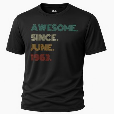 60 Years Old Awesome Since June 1963 60th Birthday Performance Shirt