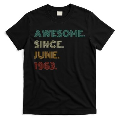 60 Years Old Awesome Since June 1963 60th Birthday T-Shirt