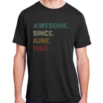 60 Years Old Awesome Since June 1963 60th Birthday Adult ChromaSoft Performance T-Shirt