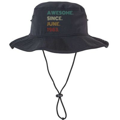 60 Years Old Awesome Since June 1963 60th Birthday Bucket Hat