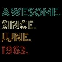 60 Years Old Awesome Since June 1963 60th Birthday 16 in Basic Backpack