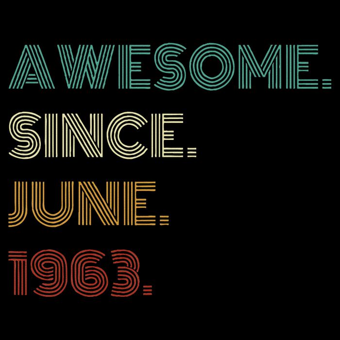 60 Years Old Awesome Since June 1963 60th Birthday 16 in Basic Backpack