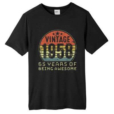 65 Year Old Birthday Vintage 1958 65th Birthday Tall Fusion ChromaSoft Performance T-Shirt