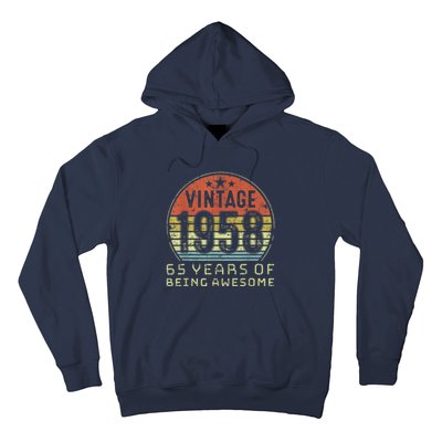 65 Year Old Birthday Vintage 1958 65th Birthday Hoodie