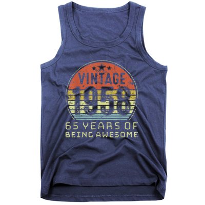 65 Year Old Birthday Vintage 1958 65th Birthday Tank Top