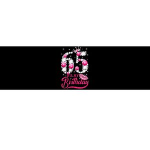 65 Year Old Gifts Its My 65th Birthday Pink Diamond Crown Bumper Sticker