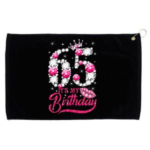 65 Year Old Gifts Its My 65th Birthday Pink Diamond Crown Grommeted Golf Towel