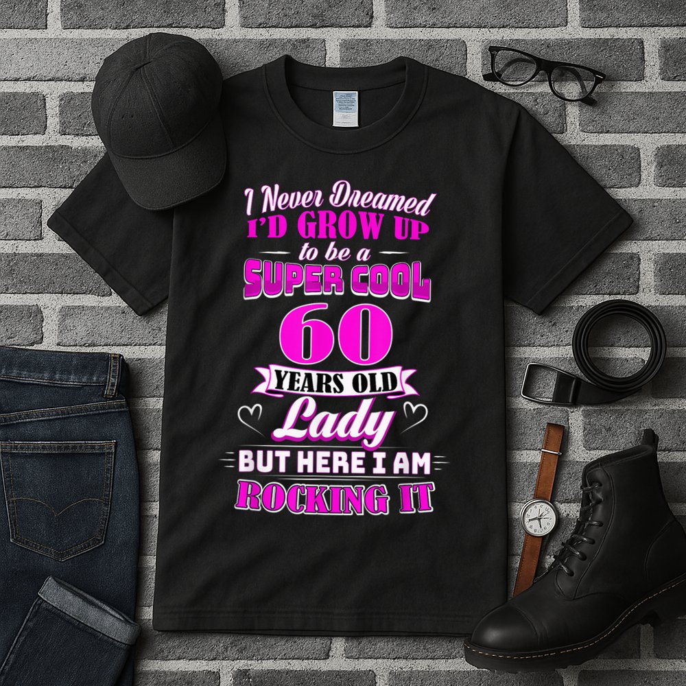 60 Year Old Lady Funny 60th Birthday Rockin' Since Tall T-Shirt