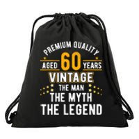 60 Years Old The Man Myth Legend Vintage 60th Birthday Drawstring Bag