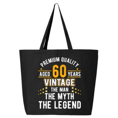 60 Years Old The Man Myth Legend Vintage 60th Birthday 25L Jumbo Tote