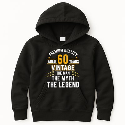 60 Years Old The Man Myth Legend Vintage 60th Birthday Kids Hoodie