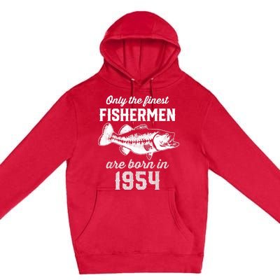 69 Year Old Fisherman: Fishing 1954 69th Birthday Premium Pullover Hoodie