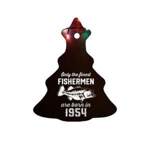 69 Year Old Fisherman: Fishing 1954 69th Birthday Ceramic Tree Ornament