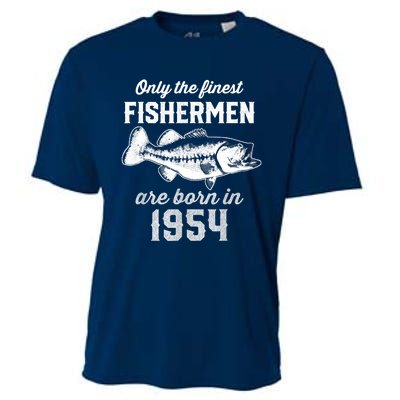 69 Year Old Fisherman: Fishing 1954 69th Birthday Cooling Performance Crew T-Shirt