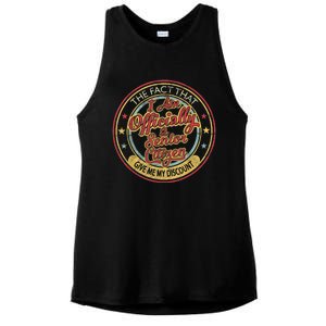 65 Year Old Gifts Officially A Senior Citizen 65th Birthday Ladies PosiCharge Tri-Blend Wicking Tank