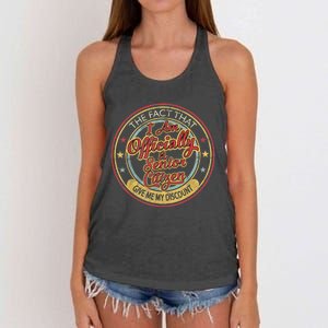 65 Year Old Gifts Officially A Senior Citizen 65th Birthday Women's Knotted Racerback Tank