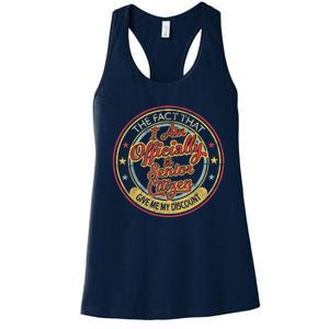 65 Year Old Gifts Officially A Senior Citizen 65th Birthday Women's Racerback Tank