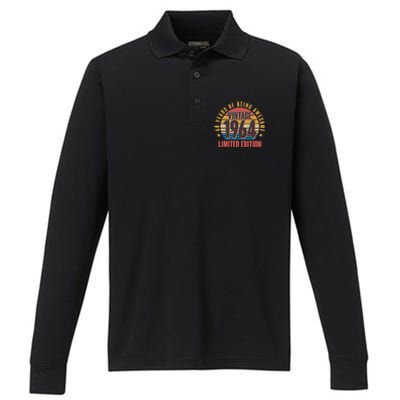 60 Years Of Being Awesome 1964 Limited Edition Vintage Retro Performance Long Sleeve Polo