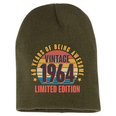 60 Years Of Being Awesome 1964 Limited Edition Vintage Retro Short Acrylic Beanie