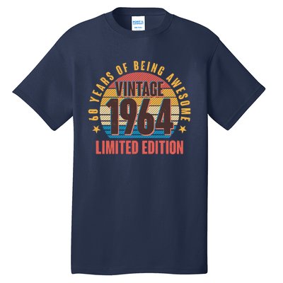 60 Years Of Being Awesome 1964 Limited Edition Vintage Retro Tall T-Shirt