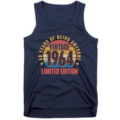 60 Years Of Being Awesome 1964 Limited Edition Vintage Retro Tank Top