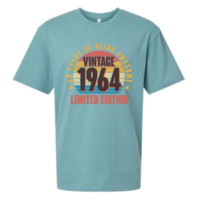 60 Years Of Being Awesome 1964 Limited Edition Vintage Retro Sueded Cloud Jersey T-Shirt