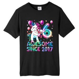 6 Years Old Unicorn Flossing 6th Birthday Girl Unicorn Party Tall Fusion ChromaSoft Performance T-Shirt